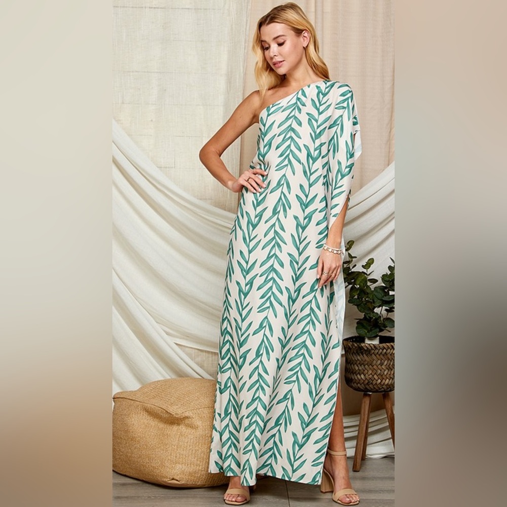 ONE SHOULDER SATIN DRESS
